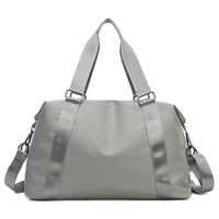 Waterproof Nylon Duffle Tote Bag - Women's Large Travel Gym Bag with Wet-Dry Pockets