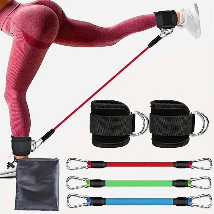 Ankle Resistance Band Set - Glute Training Straps for Lower-Body Gym Workouts