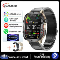 Military Outdoor Smart Watch - Men's 5ATM Fitness Tracker with Bluetooth Calling