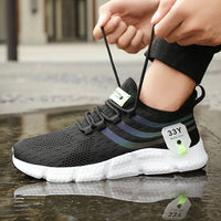 Men's Slip-On Running Sneakers - Breathable Mesh Shoes for Walking & Light Training